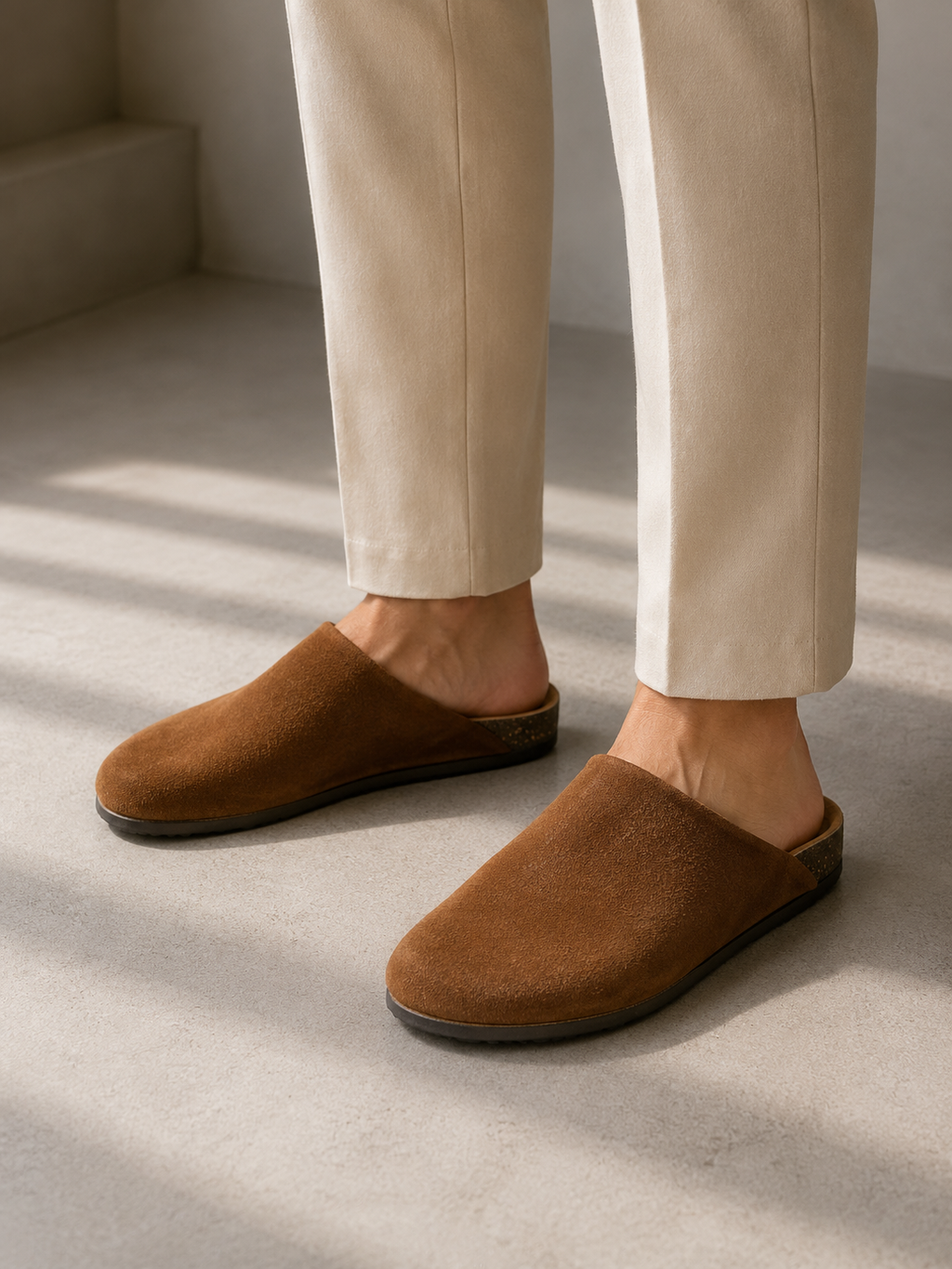 Leather slipper