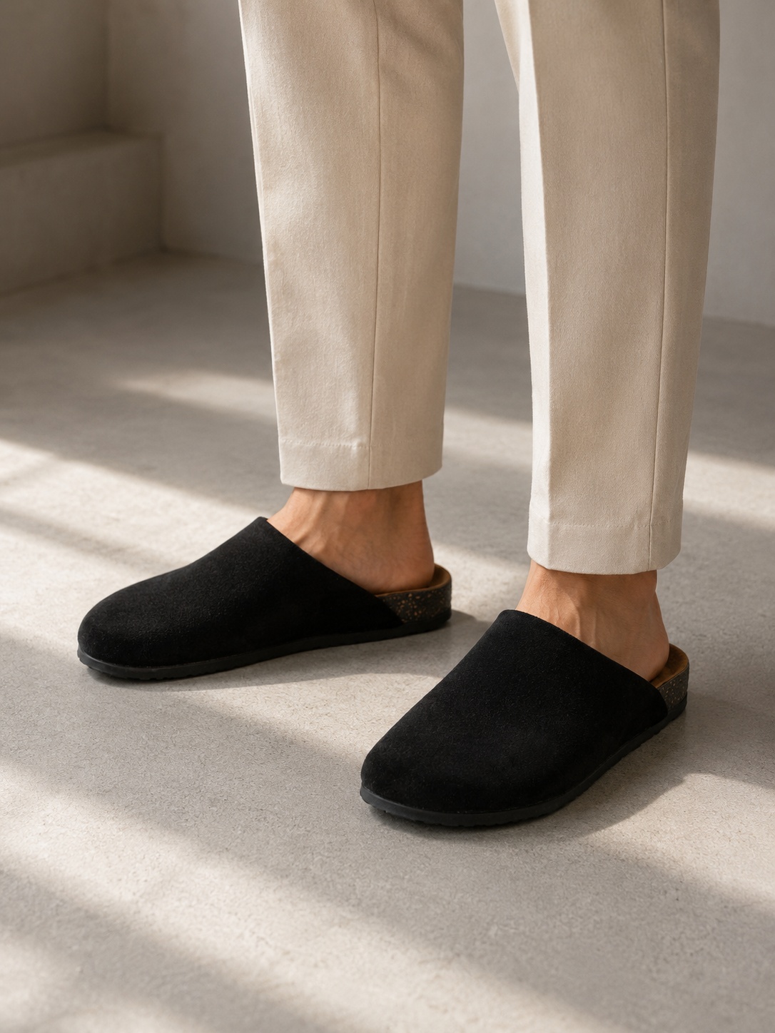 Leather slipper